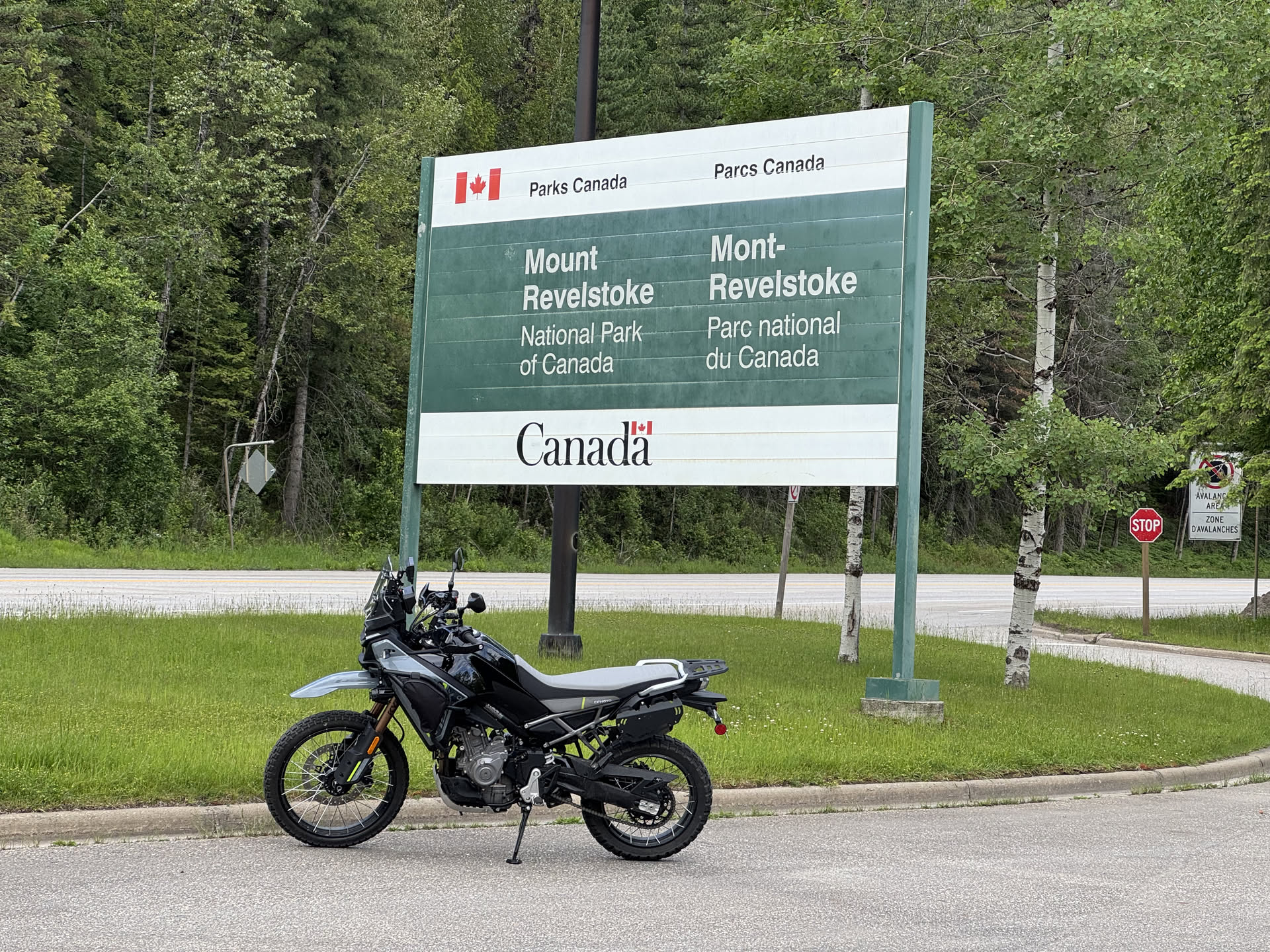 Jay's motorcycle at a National Park